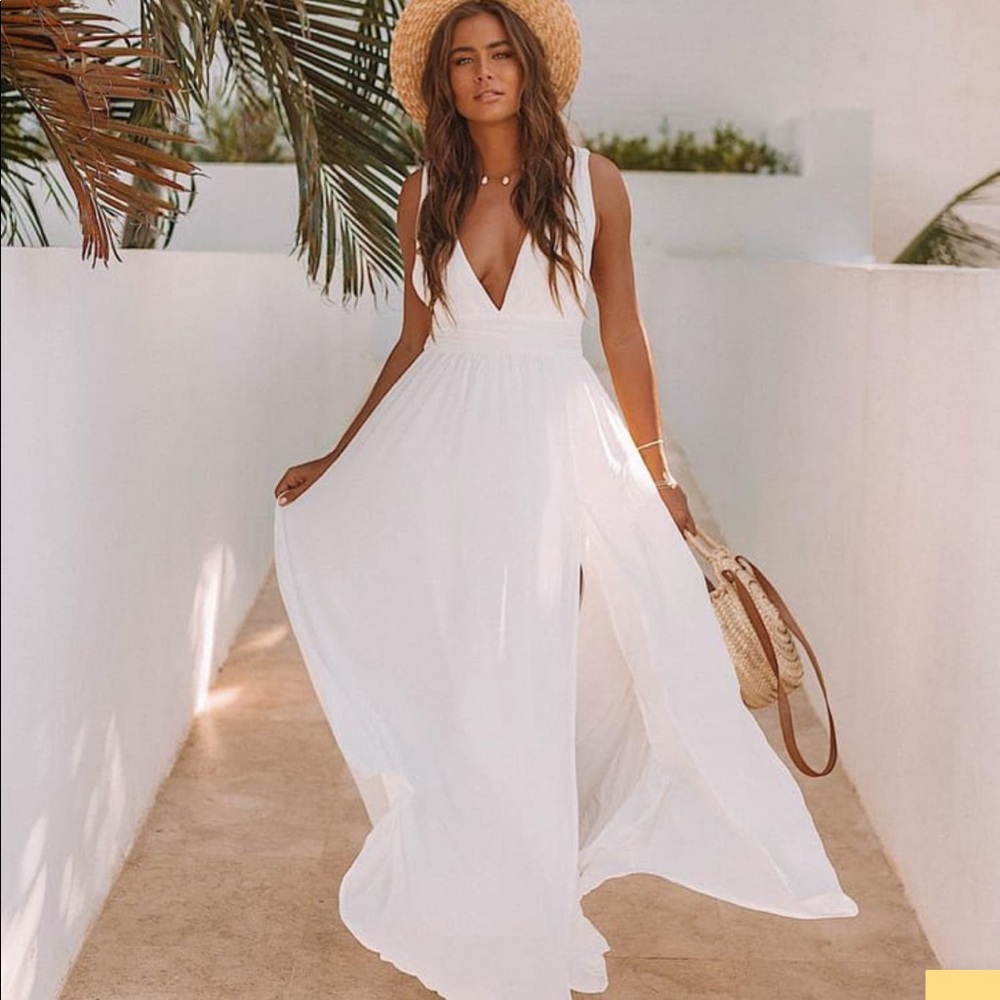Heavenly hues Lulus white dress